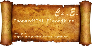 Csongrádi Eleonóra névjegykártya